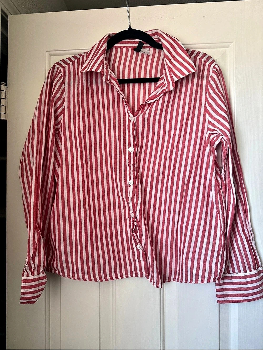 Divided Women's Striped Cotton Button Down Size Medium